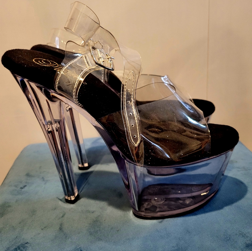 Clear sky 308 pleaser 7inch heels pole dance stripper